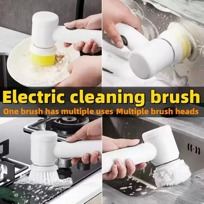 Electric Cleaning Brush Magic Brush Electric Bathtub Brush Housework 5 In 1 Cleaning Brush Electric Bathtub Brush Cleaning Brushes - Portable Keyboard